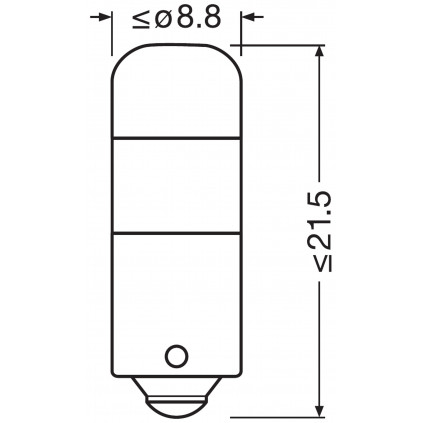OSRAM LED T4W SL COOL WHITE 6000K 12V