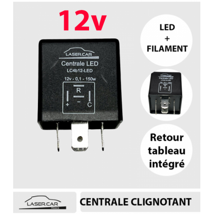 CENTRALE CLIGNOTANT 4 BROCHES LC4B12. 12V UNIVERSELLE